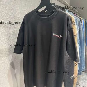 Balencig Shirt Paris Mens T Camisetas Europa Europa Balencig France Letra de luxo Logotipo de impressão gráfica Moda Moda Deixe -me em paz Tshirt Mulher 730 343