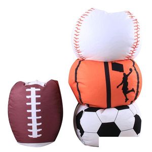 Storage Bags Sports Ball Bag Baseball Football Rugby Basketball Large Capacity Bean 18Inches Drop Delivery Home Garden Housekee Organ Dhdmw