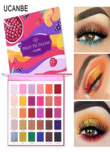 UCANBE 30 Colors Fruit Pie Filling Eye Shadow Palette Makeup Kit Vibrant Bright Glitter Shimmer Matte Shades Pigment Eyeshadow7308010