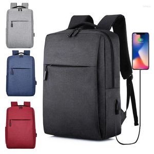 Ryggsäck bärbar dator USB Business School Bag Rocksäck för män Kvinnor Anti Stöld ryggväska Travel Dagspackar Male Mochila