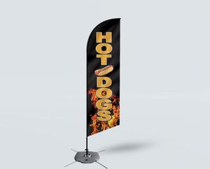 Dog Advertising personalizzato 110G a maglia Polyester Beach Flag Feather Swooper Banner Digital Printing6066839