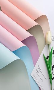 Bicolor Floral Wrapping Paper Double Color 5858cm 20pcslot DIY Craft Flowers Perce Packing Wedding Festive Party Supplies1936628