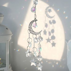 Decorations Crystal Wind Chimes Dream Catcher Stained Glass Sun Catcher Prism Rainbow Maker Window Garden Decoration Outdoor Christmas Gift