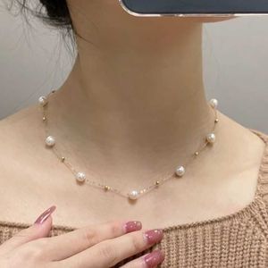 Natural Freshwater Pearl Sky Star Necklace For Women 2023 New Fashion High End Design Sense Collar Chain Temperament Neckkedja