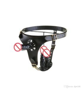 Cingi di bondage di sesso sesso nero cinghia su dildo giocattolo lesbico vagina massaggio anale plugs del pene masturbazione rimovibile ano toys9976426