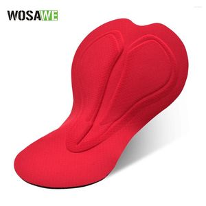 Racingjackor Wosawe Cycling Underwear Outdoor Sports Mountain Bike Men Absorbing Seat Cushion Red High Elastic Spamp BH337