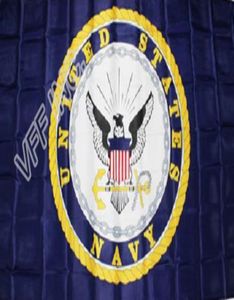 Blue US Navy Crest Seal Emblem Flag 3ft x 5ft Polyester Banner Flying 150 90cm Custom outdoor AF396099961
