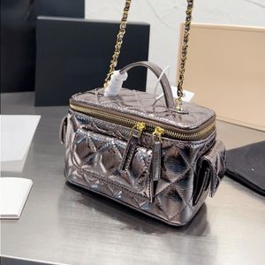 10A Fashion torebki próżność torby jambskina sacoche klasyczny wosk crossbody rączka rączka kieszenie kobiet designerskie luksusowe kosmetyczne pikowane gcwd