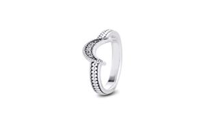 Autêntico 925 Sterling Silver Ring Crescent Moon Lua Anéis de noivado de casamento para mulheres Presente de jóias de moda Bijoux FEMME1059019