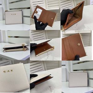 Designer Wallet Men's and Women's Button Short Wallet Minimalist White Card Bag Zero Wallet