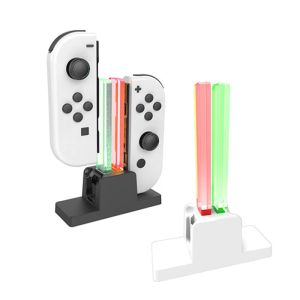 Зарядные устройства для Nintend Joycon Controller Dual Charger Joystick Creader Holder Holder Led для Nintendo Switch Oled NS Joycon Accessories