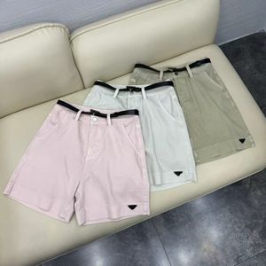 shorts designer clothes women denim shorts wear a belt skirt triangular letter women clothing summer hip skirts female bottoms