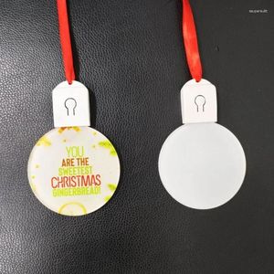 クリスマスの装飾昇華空白の飾りのあるLEDライトをテーマにしたペンダントブランクスDIYサブリメーション愛好家のためのクラフト