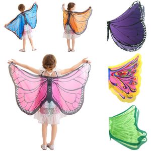 Crianças Butterfly Fairy Wings Dia Infantil Mostra de Natal Asas Asas de palco Play Show Props Halloween Cape