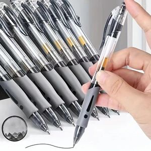 6/13pcs/set Premium Retractable Gel Pens Smooth Writing Quick-Dry Ink In Black/Blue/Red Cute Ballpoint Office Accessories