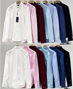 Designer Mens Casual Shirts Pony Paul Polos Tshirts Dress Big Horse Embroidery Business Clothes Long Sleeve Slim Lapel Tees Size M-3XL High Quality 886666