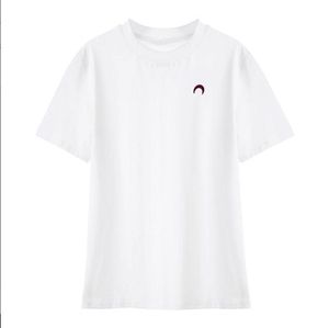 ファッションセーレルムーンシャツデザイナームーンプリント透明なムーンズウォッチ女性Tシャツセクシーな女性Oネック長袖スリムベーシックカジュアルメスブランドトップスプリング382