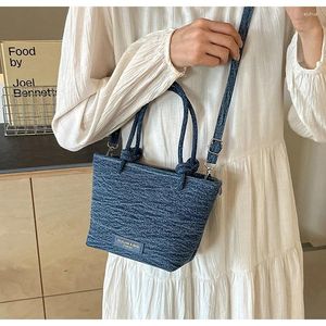 Hobo Trendy Denim Tote Design Handbags And Purses Women Shoulder Crossbody Bags 2024 Jeans Messenger Clutches Bag