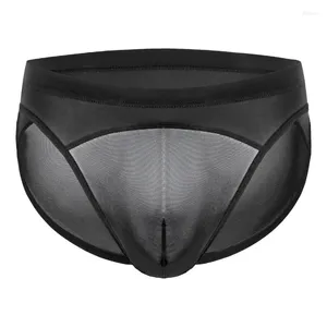 MUITO PANTS Juventude Sexy Chefes Sexy para Mesh Mesh Mesh Transparente Bottom Lingerie Os jovens da moda Briefas respiráveis Funny Tangas Hombre