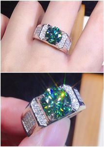 Fashion 2 bling crystal moissanite zircon diamonds gemstones rings for men women white gold silver color jewelry bague8746280