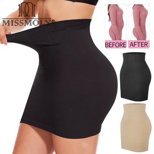 Half Slip Shapewear Elbiseler Altında Kadınlar için Yerleşik Külot Yüksek Bel Karın Kontrolü Kaymalar Etekler Butt Kaldırıcı Vücut Shaper Elbise 240426