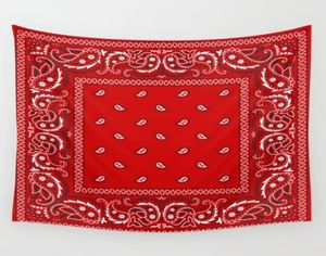 Arazzi Paisley Bandana Red Southwestern Boho Tapestry Wall Impiccome Ded -Coppate Copertina Tenda da vena