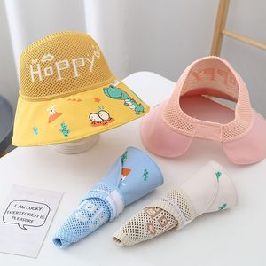 Kinder Sonne Hut süße schöne Sommer Kinder im Freien Cover Anti UV Schutz Beach Caps Kinder Jungen Mädchen Reiseklappenkappe für Kinder