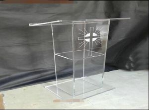 Billige transparente Acryl -Podium -Kanzel -Merkmale Clear Plexiglass Podium Bio -Glaskirche Kanzel 7110941