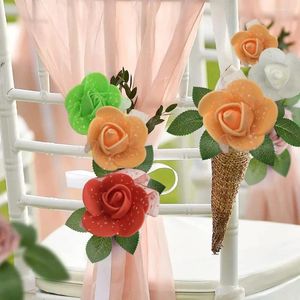 Декоративные цветы 100 шт. Факовая цветочная голова искусственная пена роза с марлей