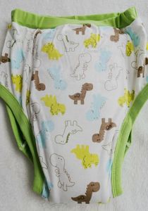 Printed big green dinosaur Training Pant abdl Cloth Diaper Adult Baby Diaper LoverUnderpantsnappies2722657