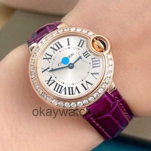 Unisex Diales Автоматические рабочие часы Carter Blue Bulloon 18K Rose Gold Inladaid English Movement Watch Womens WGBB0007