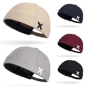 Top Caps Erkekler Ayarlanabilir Kafatalar Kapağı Çok yönlü işlemeli kavun cilt şapkası Hip Hop Beanie Sebirsiz Sokak Taşınabilir Yaz Şapkaları