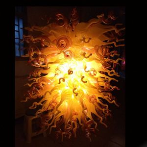 Chihuly wisiorki ręcznie wysadzone szklane żyrandole oświetlenie LED LED LAMPES Sufit Lampa żyrandola do dekoracji domowej 28 na 40 cali