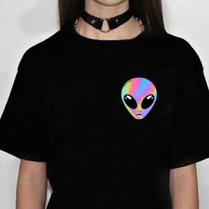 Magliette magiche t-shirt fantasia alieno da donna harajuku top ragazza di abbigliamento divertentel2404