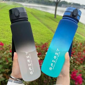 Water Bottles 500ML/1000ML Large Capacity Sports Bottle Motivational Leak Proof Portable Reusable Plastic Cups Outdoor Travel Gym Jugs