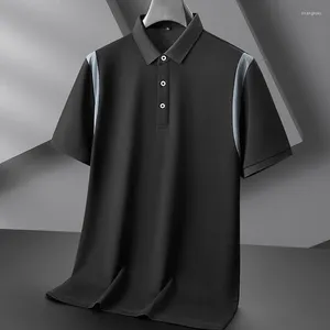 Polos da uomo Plus size 7xl Polo Summer Shirts Luxury Short Cotone Solid Cotton Business Casual Mash Tshirts Fashion Man Tees