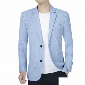 Erkekler Suits Blazers 2024 Mens Suit Ceket Sıradan Busin İnce Takım Çarcılar Erkekler Katı Minimalist İş Giyim Düğün Erkek 02PJ DROP DHDRQ