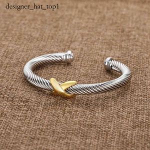 David Yurma Bracelet Designer Moda David Yurma Jóias Twisted X Bracelet Gold Charm Sliver 925 Sterling Diamond Zircon Luxury for Women Silver Bracelets 5257