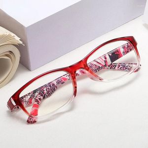 Sunglasses Women Reading Glasses Spring Hinge Flower Print Resin Eyewear Protector Presbyopic 1.0 1.5 2.0 2.5 4.0