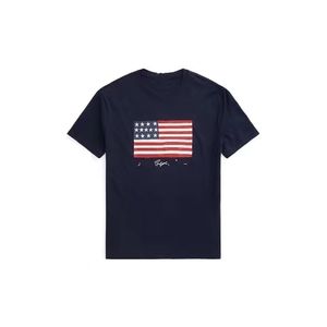 Designer crew neck Independence Day T-shirt, flag print summer short sleeve, more unique faith symbol, cotton short sleeve T-shirt