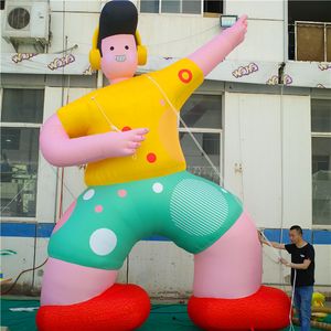 10mH (33ft) with blower Inflatables Balloon Boy Inflatable Raise your arms and play cool For Music Stage Decoration