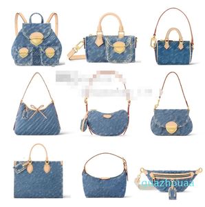 2024 handbags Hobo Shoulder Bags Blue Denim flower messenger purses