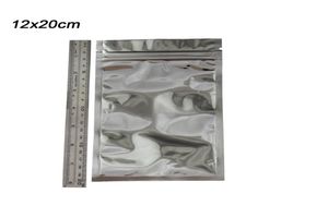 1220 cm värmesförsegling Clear Mylar Plastic Pastic Zipper Bag Package Retail Reclosable Silver Aluminium Food Grade Packing Zipper Zip Lock 3520137