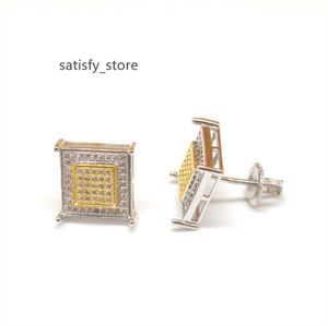 Factory Cheap Price Stud Womens Zircon Earring Custom Moissanite 925 Sterling Earring Cluster Screw back Earring Fine Jewelry