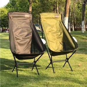 Cadeira de mobília de acampamento cadeira de lua ao ar livre grande com travesseiro portátil dobrável lounge de camping lazer praia pesca