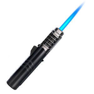 Powerful Blue Flame Torch Lighter, Adjustable Jet Flame Refillable Long Pen Lighter For BBQ