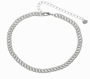 Iced Out Bling 7mm Crystal Miami Cubra Chain Chaker Colar para Lady Micro Pave CZ Miami Chokers Women Jewelry2843930