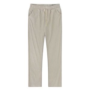 Men's Pants Mens Cotton Linen Autumn New Breathable Solid Color Fitness Street Suit S-3XL Q2404291