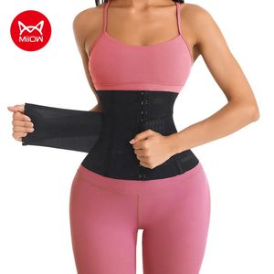 MiiOW 3-Piece Waist Trainer Corset Women Binders Shapers Tummy Wrap Body Shapewear Slimming Belt Flat Belly Workout Girdle 240418