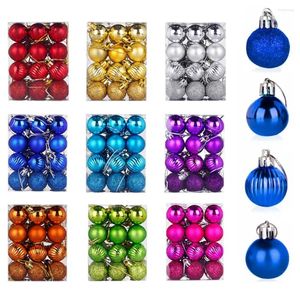 Party Decoration 24Pcs 3cm Christmas Balls Pumpkin Adornos Navidad Tree Boule De Noel Ornaments Natale Kerst For Home Decor 2024